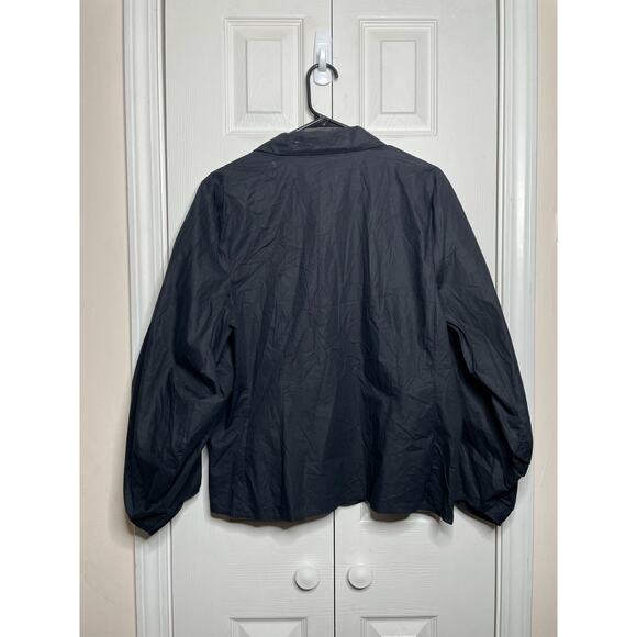 NEW Banana Republic Black Boxy Button Down Balloon Sleeve Blouse Size XL - Picture 5 of 5